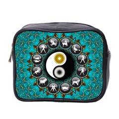 Yin Yang Horoscope Astrology Zodiac Signs Zodiac Mini Toiletries Bag (two Sides) by Wegoenart