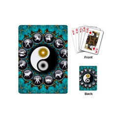 Yin Yang Horoscope Astrology Zodiac Signs Zodiac Playing Cards Single Design (mini) by Wegoenart