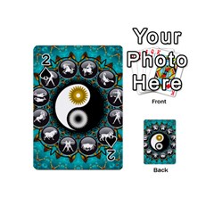 Yin Yang Horoscope Astrology Zodiac Signs Zodiac Playing Cards 54 Designs (mini) by Wegoenart