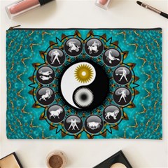 Yin Yang Horoscope Astrology Zodiac Signs Zodiac Cosmetic Bag (xxxl) by Wegoenart