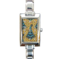 Vintage Decor Decorative Ornamental Flora Nature Rectangle Italian Charm Watch by Wegoenart