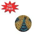 Vintage Decor Decorative Ornamental Flora Nature 1  Mini Buttons (100 pack)  Front