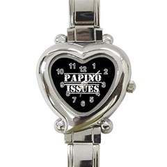 Papino Issues - Italian Humor Heart Italian Charm Watch by ConteMonfrey