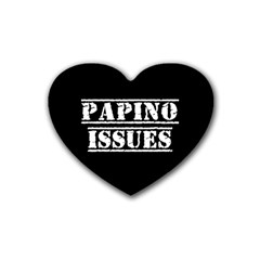 Papino Issues - Italian Humor Rubber Coaster (heart) by ConteMonfrey