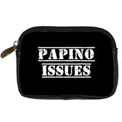 Papino Issues - Italian Humor Digital Camera Leather Case by ConteMonfrey