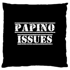 Papino Issues - Italian Humor Large Cushion Case (one Side) by ConteMonfrey