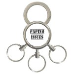 Papino Issues - Funny Italian humor  3-Ring Key Chain Front