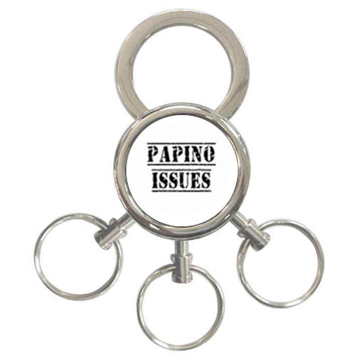 Papino Issues - Funny Italian humor  3-Ring Key Chain