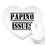 Papino Issues - Funny Italian humor  Heart Mousepad Front