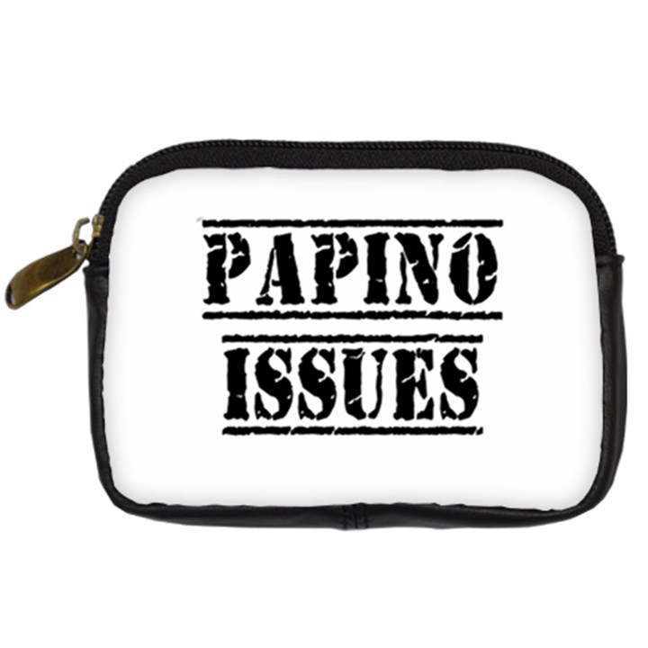 Papino Issues - Funny Italian humor  Digital Camera Leather Case