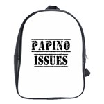 Papino Issues - Funny Italian humor  School Bag (Large) Front