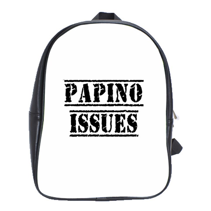 Papino Issues - Funny Italian humor  School Bag (Large)