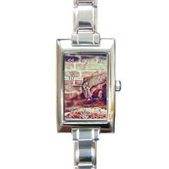 There`s No Such A Thing As Too Much Cheese Rectangle Italian Charm Watch by ConteMonfrey