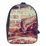 There`s No Such A Thing As Too Much Cheese School Bag (Large) Front