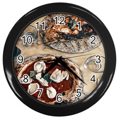 Pizza And Calzone Wall Clock (black) by ConteMonfrey