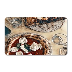 Pizza And Calzone Magnet (rectangular) by ConteMonfrey