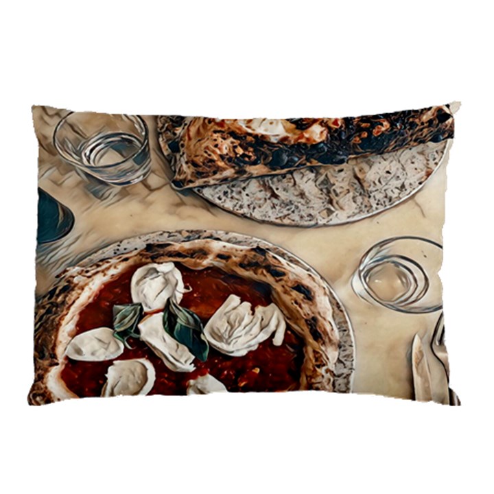 Pizza And Calzone Pillow Case (Two Sides)