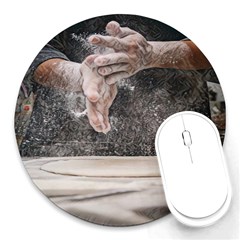 Let`s Make Pizza/bread Round Mousepad by ConteMonfrey