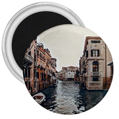 Water Way In Venice 3  Magnets by ConteMonfrey