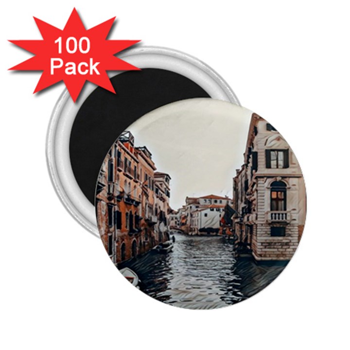 Water Way In Venice 2.25  Magnets (100 pack) 