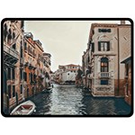 Water Way In Venice Fleece Blanket (Large)  80 x60  Blanket Front