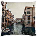 Water Way In Venice Large Flano Cushion Case (Two Sides) Front