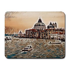 Boat In Venice San Mark`s Basilica - Italian Tour Vintage Small Mousepad