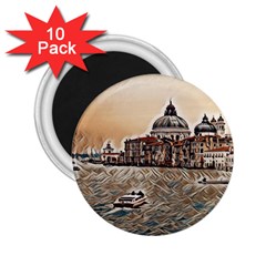 Boat In Venice San Mark`s Basilica - Italian Tour Vintage 2 25  Magnets (10 Pack)  by ConteMonfrey