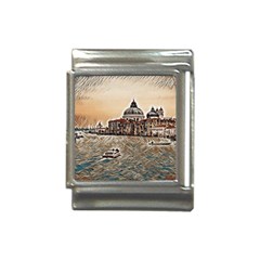 Boat In Venice San Mark`s Basilica - Italian Tour Vintage Italian Charm (13mm) by ConteMonfrey