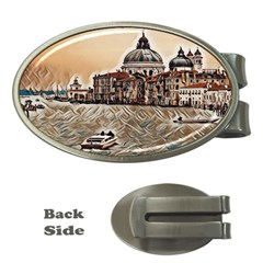 Boat In Venice San Mark`s Basilica - Italian Tour Vintage Money Clips (oval)  by ConteMonfrey