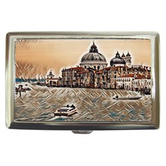 Boat In Venice San Mark`s Basilica - Italian Tour Vintage Cigarette Money Case by ConteMonfrey