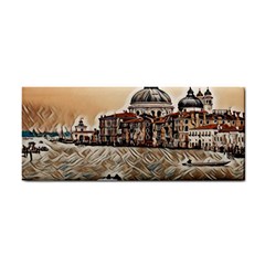 Boat In Venice San Mark`s Basilica - Italian Tour Vintage Hand Towel