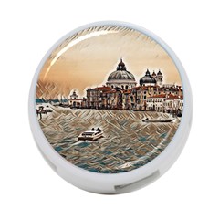 Boat In Venice San Mark`s Basilica - Italian Tour Vintage 4-port Usb Hub (one Side) by ConteMonfrey