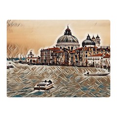 Boat In Venice San Mark`s Basilica - Italian Tour Vintage Double Sided Flano Blanket (mini)  by ConteMonfrey