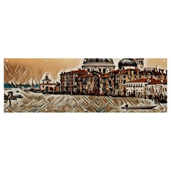 Boat In Venice San Mark`s Basilica - Italian Tour Vintage Banner And Sign 12  X 4  by ConteMonfrey