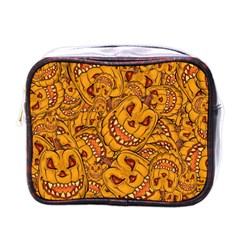 Halloween Background Halloween Texture October Mini Toiletries Bag (one Side) by Wegoenart