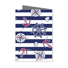 Seamless Marine Pattern Mini Greeting Cards (pkg Of 8)