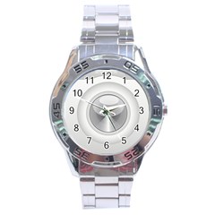 Washing Machine Cartoon Drawing Vector Stainless Steel Analogue Watch