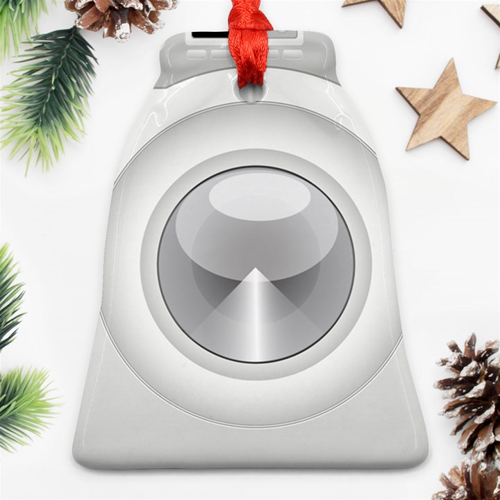 Washing Machine Cartoon Drawing Vector Bell Ornament (Two Sides)