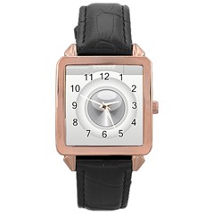 Washing Machine Cartoon Drawing Vector Rose Gold Leather Watch 