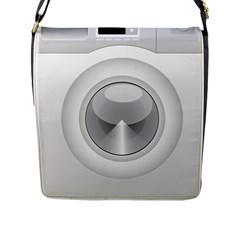 Washing Machine Cartoon Drawing Vector Flap Closure Messenger Bag (l) by Jancukart