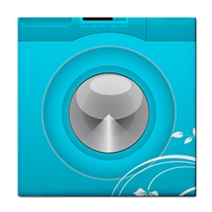 Blue Washing Machine, Electronics Tile Coaster by Jancukart