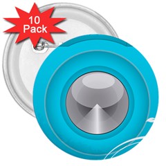 Blue Washing Machine, Electronics 3  Buttons (10 Pack) 