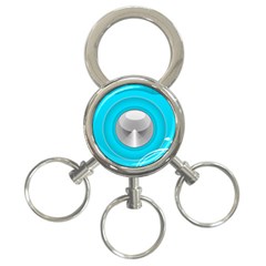 Blue Washing Machine, Electronics 3-ring Key Chain