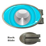 Blue Washing Machine, Electronics Money Clips (Oval)  Front