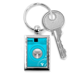 Blue Washing Machine, Electronics Key Chain (rectangle) by Jancukart