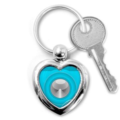 Blue Washing Machine, Electronics Key Chain (heart) by Jancukart