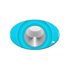 Blue Washing Machine, Electronics Sticker (oval) by Jancukart