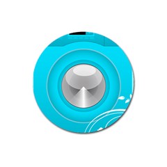 Blue Washing Machine, Electronics Magnet 3  (round) by Jancukart