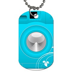 Blue Washing Machine, Electronics Dog Tag (two Sides)